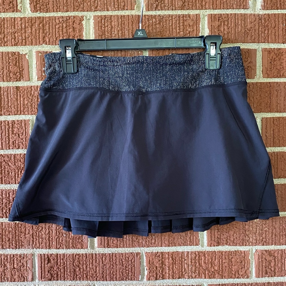Lululemon Pacesetter Black Skirt Pleated